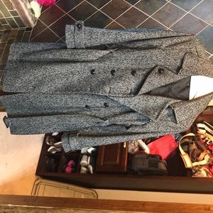 Banana Republic houndstooth wool trench